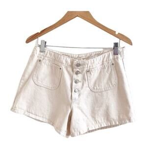 Vintage Jordache Shorts Exposed Button Fly Size 11/12 Yellow